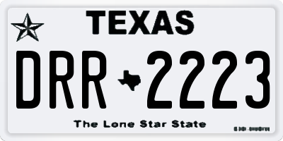 TX license plate DRR2223