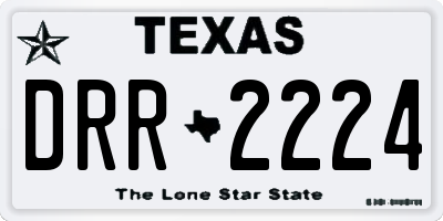 TX license plate DRR2224