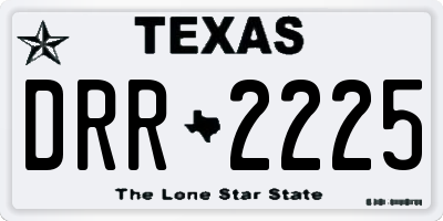 TX license plate DRR2225