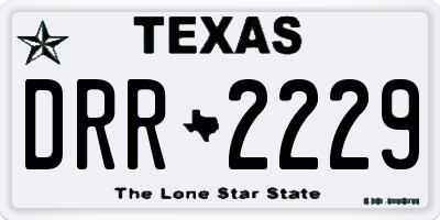 TX license plate DRR2229