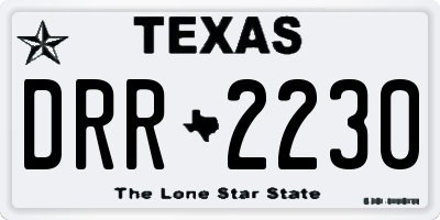 TX license plate DRR2230