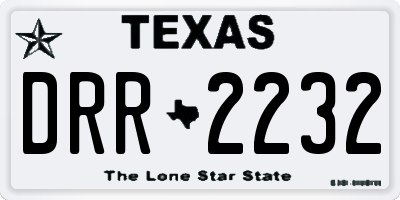 TX license plate DRR2232