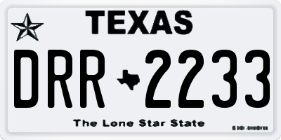 TX license plate DRR2233