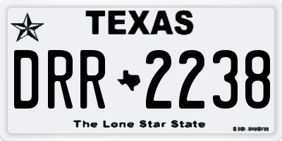 TX license plate DRR2238