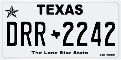 TX license plate DRR2242