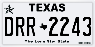 TX license plate DRR2243