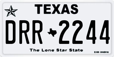 TX license plate DRR2244