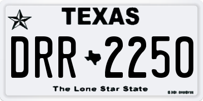 TX license plate DRR2250