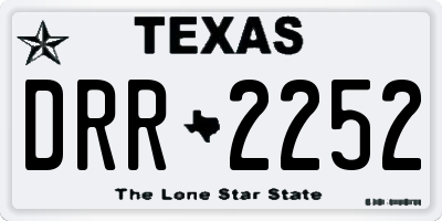 TX license plate DRR2252