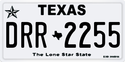 TX license plate DRR2255