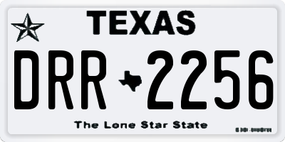 TX license plate DRR2256