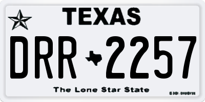 TX license plate DRR2257