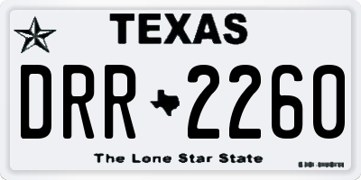 TX license plate DRR2260