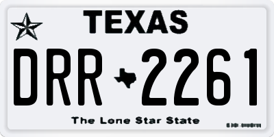 TX license plate DRR2261