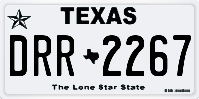 TX license plate DRR2267