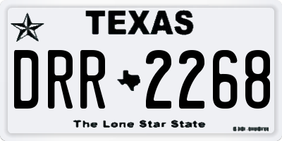 TX license plate DRR2268