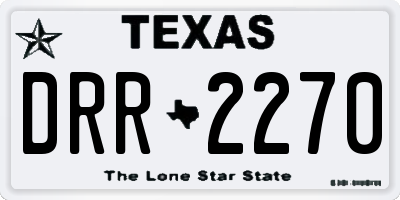 TX license plate DRR2270