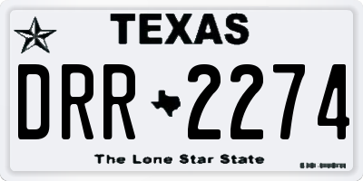 TX license plate DRR2274