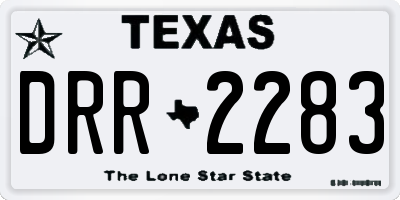 TX license plate DRR2283