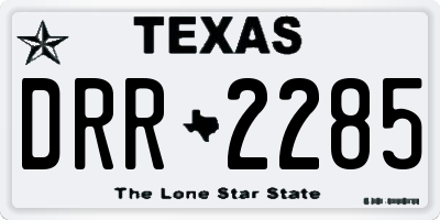 TX license plate DRR2285