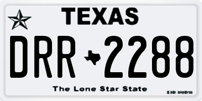 TX license plate DRR2288