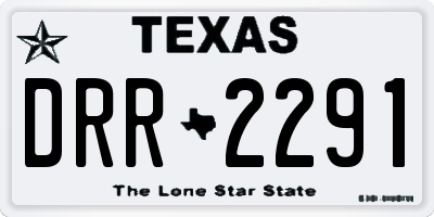 TX license plate DRR2291