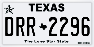 TX license plate DRR2296