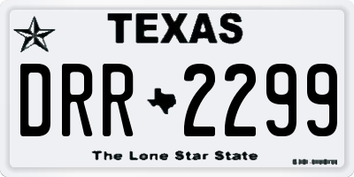 TX license plate DRR2299