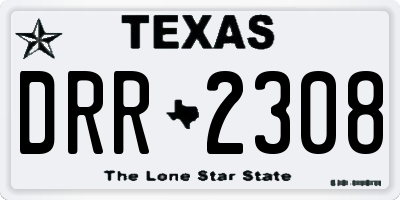 TX license plate DRR2308