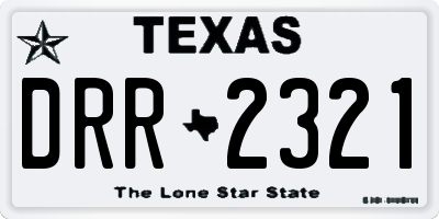 TX license plate DRR2321