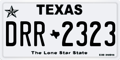 TX license plate DRR2323