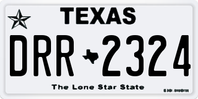 TX license plate DRR2324