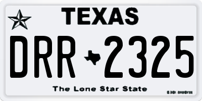 TX license plate DRR2325
