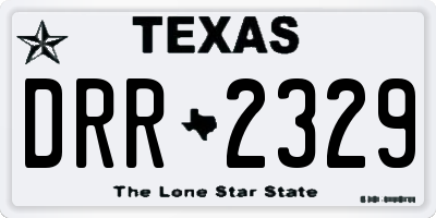 TX license plate DRR2329
