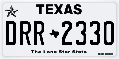 TX license plate DRR2330