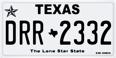 TX license plate DRR2332