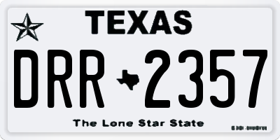 TX license plate DRR2357