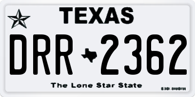 TX license plate DRR2362