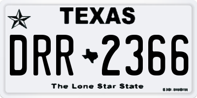 TX license plate DRR2366