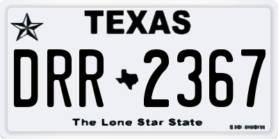 TX license plate DRR2367