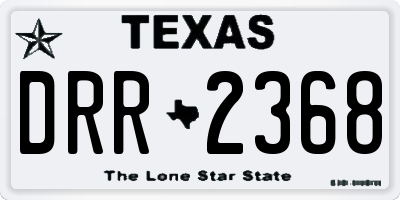TX license plate DRR2368
