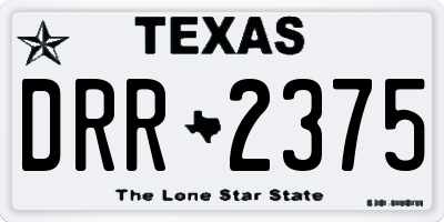 TX license plate DRR2375