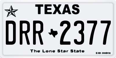 TX license plate DRR2377