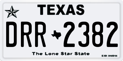 TX license plate DRR2382