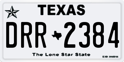 TX license plate DRR2384