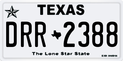 TX license plate DRR2388