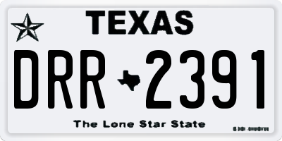 TX license plate DRR2391