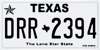 TX license plate DRR2394