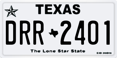 TX license plate DRR2401