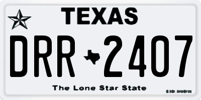 TX license plate DRR2407